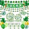 St. Patrick's Day Party Supplies -Irish Shamrock Decorations Set with "LUCKY" Banner, Plates, Cups, Napkins, Balloons, Garland for St. Patrick's Day Party Decorations, Irish Themed Party Decorations